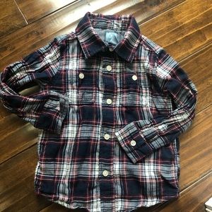 Baby Gap Plaid Double-Weave Long Sleeve Shirt